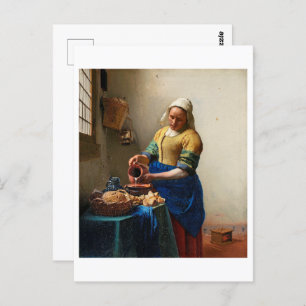 Carte Postale La Milkmaid   Johannes Vermeer  