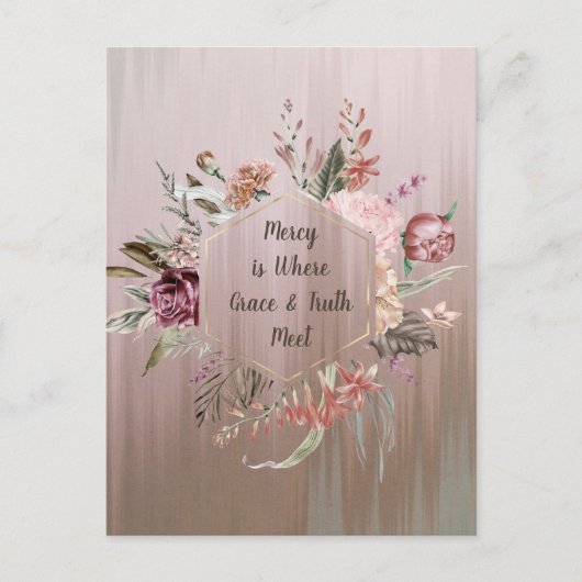 Carte postale La miséricorde est l'endroit où la g (Devant)