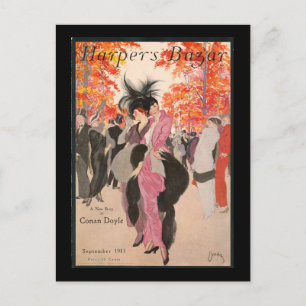 Carte Postale La mode d'automne 1913 de Harper's Bazaar art déco
