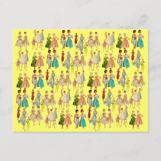 Carte Postale La mode féminine vintage (Devant)