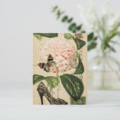 Carte Postale La mode parisienne stiletto art botanique (Debout devant)