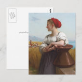 Carte Postale La moissonneuse de Bouguereau (Devant / Derrière)