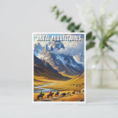 Carte Postale La Mongolie de l'Altaï voyage (Debout devant)