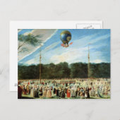 Carte Postale La montée du ballon de Montgolfier à (Devant / Derrière)
