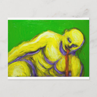Carte Postale La mort de Socrate (portrait expressionniste)