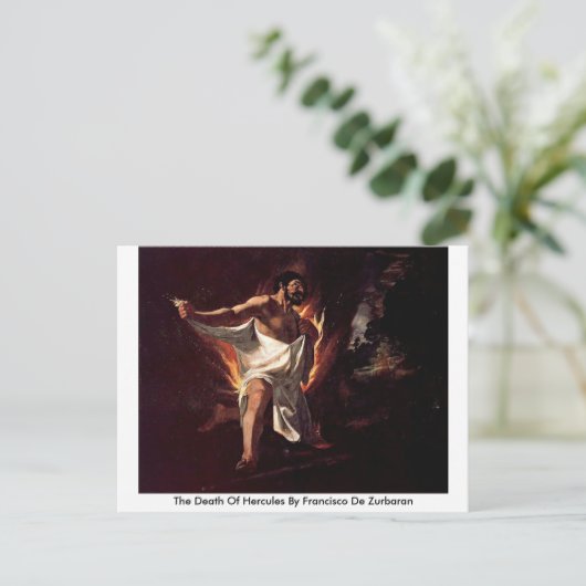 Carte Postale La Mort D'Hercules Par Francisco De Zurbaran (Debout devant)