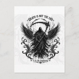 Carte Postale La mort n'est pas la fin Grim Reaper gothique