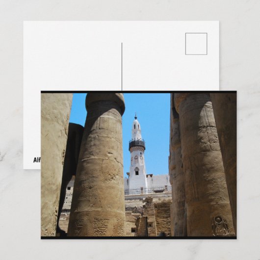 Carte Postale La Mosquée du Temple de Louxor (Devant / Derrière)