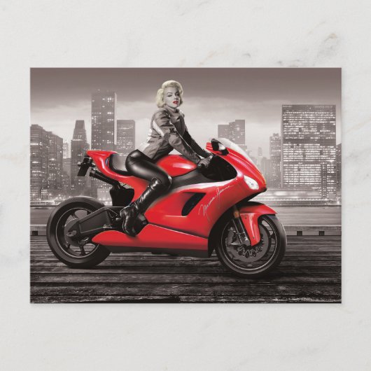 Carte Postale La moto de Marilyn (Devant)