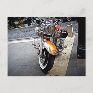 Carte Postale La moto orange