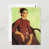 Carte Postale La Mousme, assis par Vincent van Gogh (Devant / Derrière)