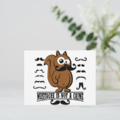 Carte Postale la moustache n'est pas un crime (Debout devant)