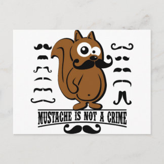 Carte Postale la moustache n'est pas un crime