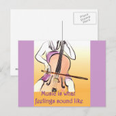 Carte Postale La musique, c'est ce que ressentent les sentiments (Devant / Derrière)