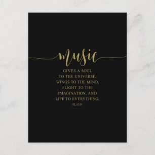 Carte Postale La Musique Donne Une Âme À L'Univers, Citation De 