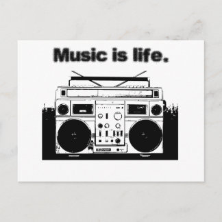 Carte Postale La musique est la vie
