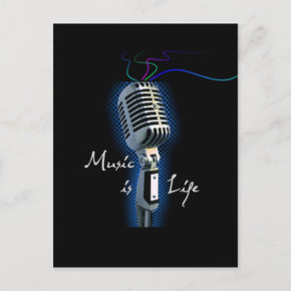 Carte Postale La musique est la vie