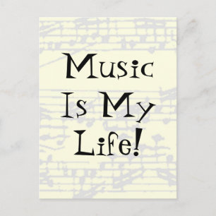 Carte Postale La musique est ma vie