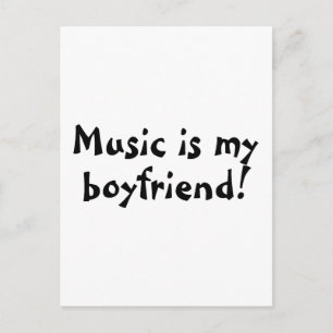 Carte Postale La musique est mon petit ami