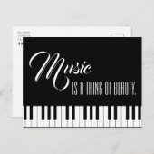 Carte Postale La Musique Est Une Chose De Beauté (Devant / Derrière)