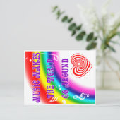 Carte Postale La musique fait tourner le monde (Debout devant)