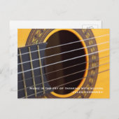 Carte Postale La musique pense avec son guitare (Devant / Derrière)