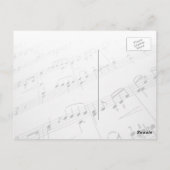 Carte Postale La musique pense avec son guitare (Dos)