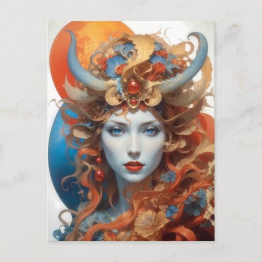 Carte Postale la mystérieuse femme (Devant)