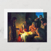 Carte Postale La naissance de Jésus par Carl Bloch (Devant / Derrière)