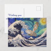 Carte Postale La naissance de Vénus à la Grande Vague (Devant / Derrière)