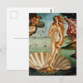 Carte Postale La naissance de Vénus (détail), Sandro Botticelli (Devant / Derrière)