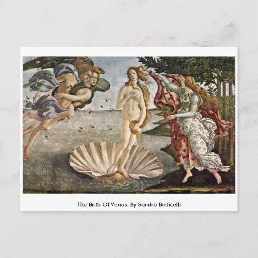 Carte Postale La Naissance De Vénus. Par Sandro Botticelli (Devant)