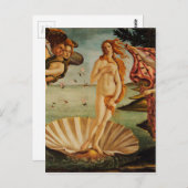 Carte Postale La naissance de Vénus par Sandro Botticelli (Devant / Derrière)