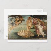 Carte Postale La naissance de Vénus - Sandro Botticelli (Devant / Derrière)