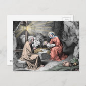 Carte Postale La naissance du Christ (Devant / Derrière)
