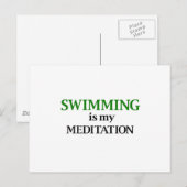 Carte Postale La natation est ma méditation (Devant / Derrière)