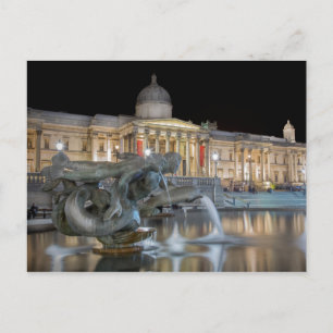 Carte Postale La National Gallery, Trafalgar Carré