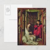 Carte Postale La Nativité, aile gauche d'un triptyque, c.1496 (Devant / Derrière)