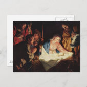 Carte Postale La Nativité de Jésus - Gerard van Honthorst (Devant / Derrière)