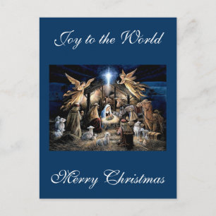 Carte Postale La Nativité de l'Enfant Jésus Vœux de Noël