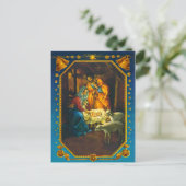Carte Postale La Nativité, Marie, Joseph et Bébé Jésus (Debout devant)
