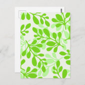 Carte Postale La nature Feuille verte (Devant / Derrière)