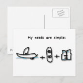 Carte Postale La navigation est tout ce dont j'ai besoin (Devant / Derrière)