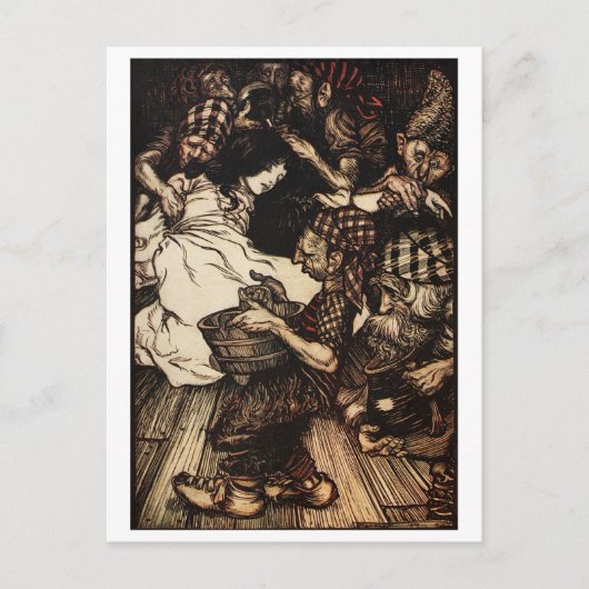 Carte Postale La neige et les nains (Devant)