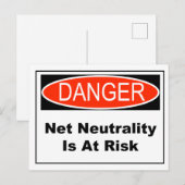 Carte Postale La Neutralité Net Est En Danger (Devant / Derrière)