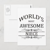 Carte Postale La nièce la plus géniale du monde (Devant / Derrière)