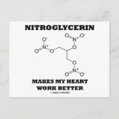 Carte Postale La nitroglycérine rend mon coeur plus efficace (Devant)