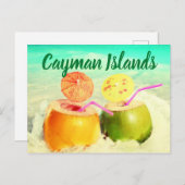 Carte Postale La noix de coco des îles Caïmans (Devant / Derrière)