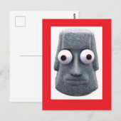 Carte Postale La nouveauté Bug-Eyed Moai (Devant / Derrière)