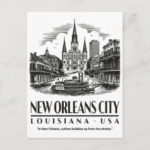 Carte Postale La Nouvelle-Orléans Ville Louisiane États-Unis